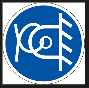 Aufkleber " VERZURRPUNKT " p.f. Liebherr 9402376