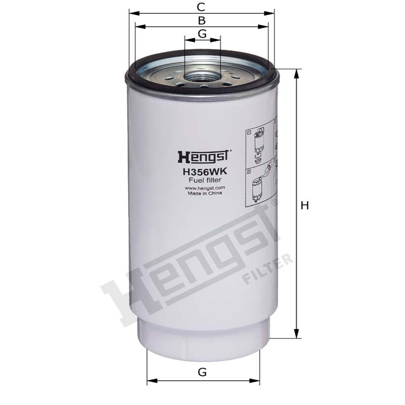 Kraftstofffilter HENGST H356WK p.f Liebherr 10816500