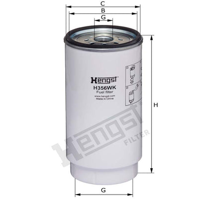 Kraftstofffilter HENGST H356WK p.f Liebherr 10816500