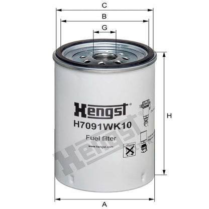 Kraftstofffilter HENGST H7091WK10 p.f. Liebherr 11081663