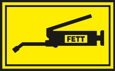 Aufkleber " Schmierstelle " 10er Bogen