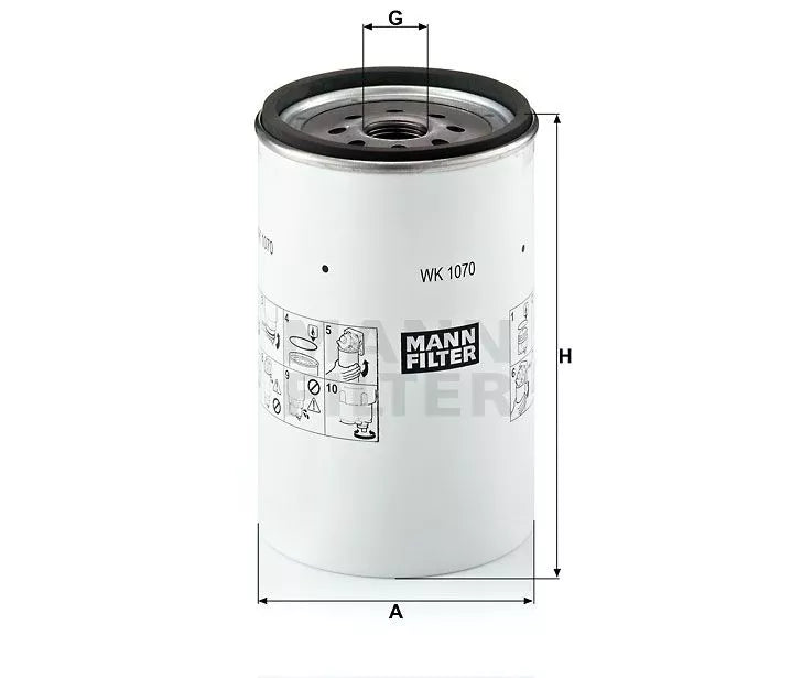 Kraftstofffilter MANN FILTER  WK 1070 X p.f. Liebherr 11081663